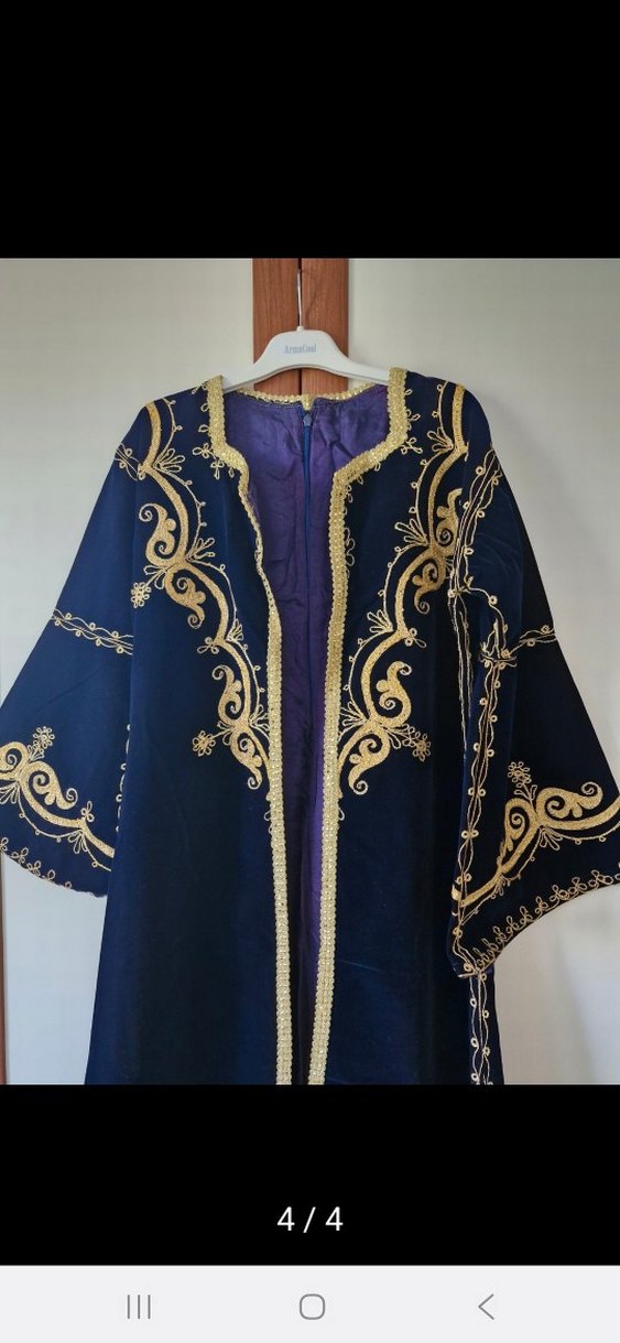 Uzun Kollu Nakışlı Bohem Kadın  kına Elbisesi - Görsel 2