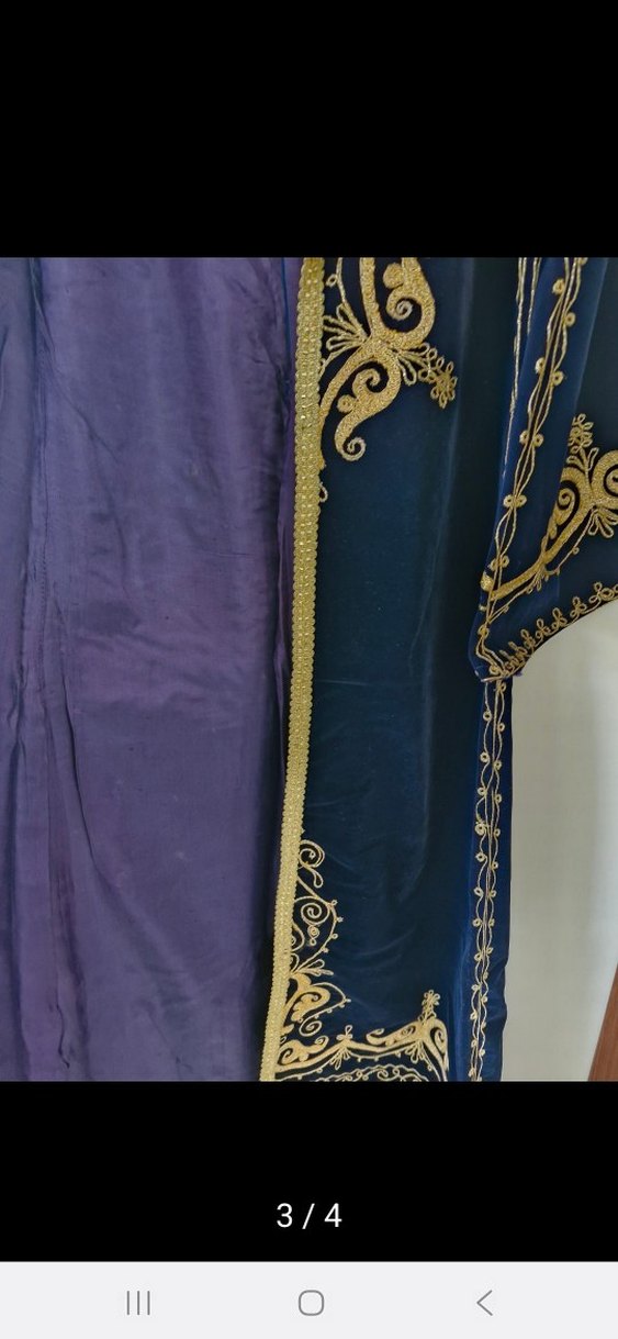 Uzun Kollu Nakışlı Bohem Kadın  kına Elbisesi - Görsel 3