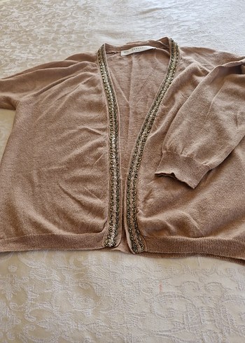 Nakışlı Bej Kadın Hırka - Görsel 7