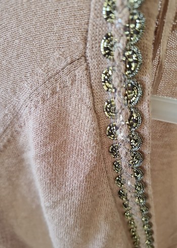 Nakışlı Bej Kadın Hırka - Görsel 4