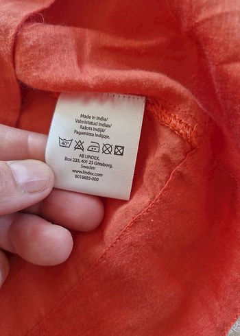 Kırmızı Keten Bohem Kadın Bluz - Görsel 6