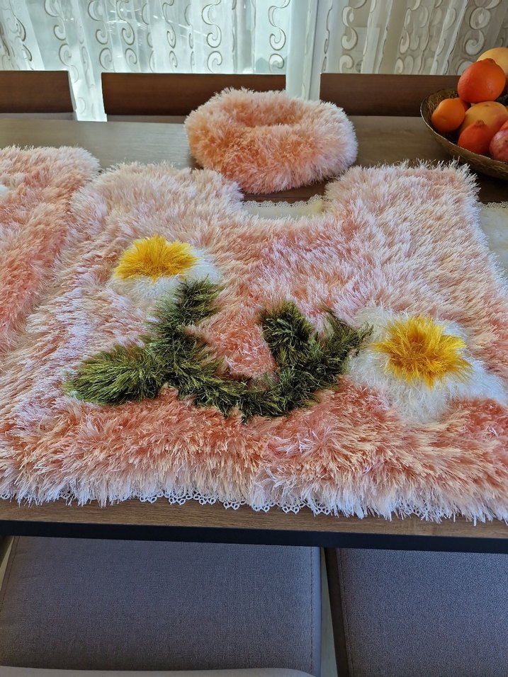 Çiçek Desenli Bohem Paspas - Görsel 3