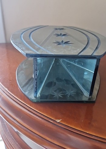 Gri Renkli Dekoratif Altıgen Aynalı vazo - Görsel 2