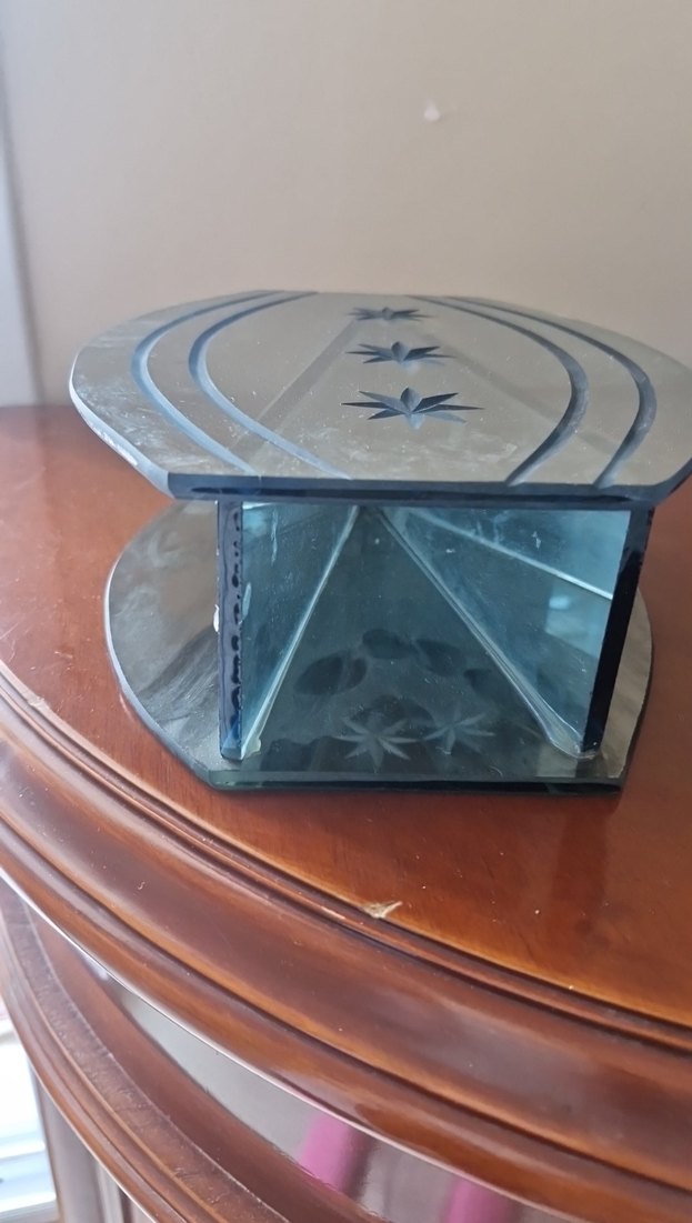 Gri Renkli Dekoratif Altıgen Aynalı vazo - Görsel 2