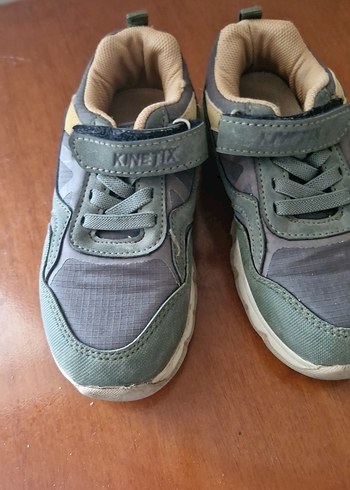 Gri Erkek Çocuk Spor Ayakkabısı Velcro - Görsel 2