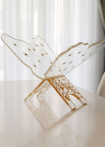 Gerçek papatyalı epoksi rahle - Görsel 3