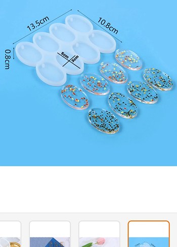 Oval silikon kolye kalibi - Görsel 2