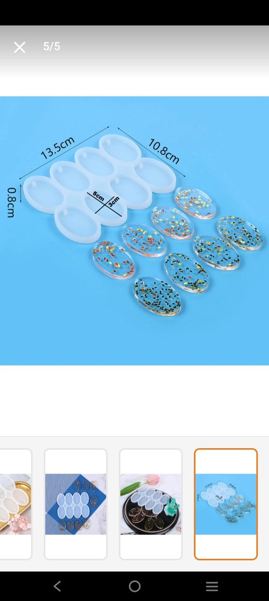 Oval silikon kolye kalibi - Görsel 2