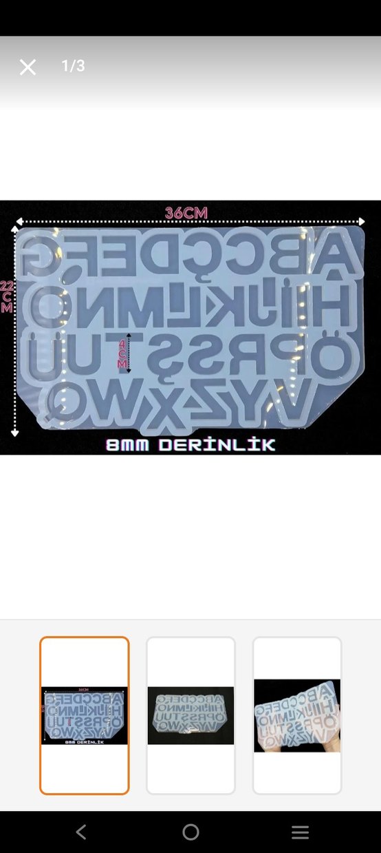 Silikon epoksi harf kalibi - Görsel 2