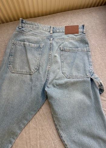 Kadın Mavi Loose  Kot Pantolon - Görsel 3