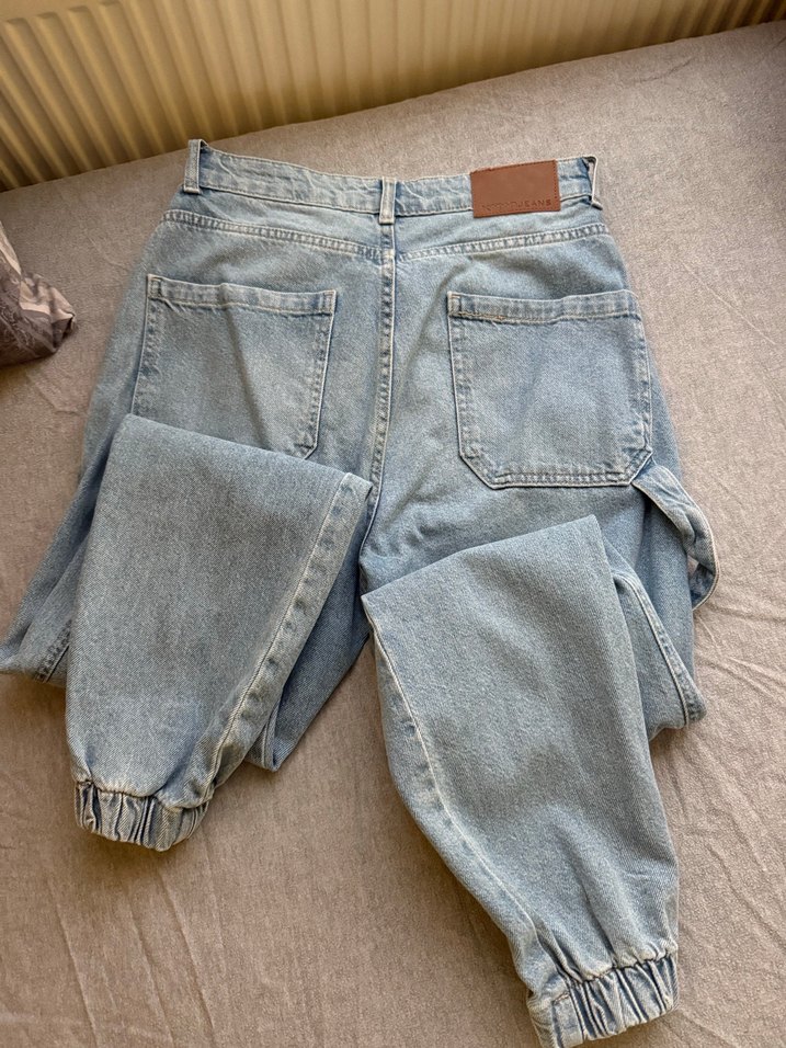 Kadın Mavi Loose  Kot Pantolon - Görsel 2