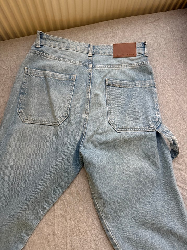 Kadın Mavi Loose  Kot Pantolon - Görsel 3