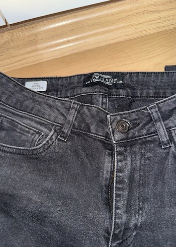 Erkek Siyah Dar Kesim Kot Pantolon - Görsel 2