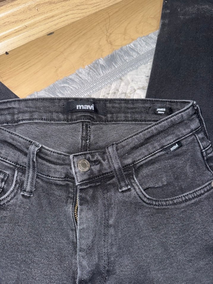 Erkek Siyah Kemerli Regular Fit Kot Pantolon - Görsel 3