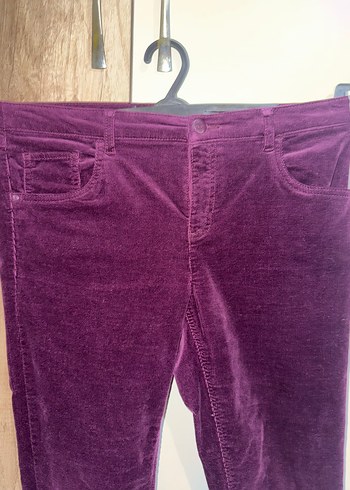 Bordo Kadın kadife Pantolon - Görsel 3