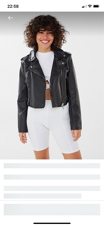 Bershka suni deri biker ceket