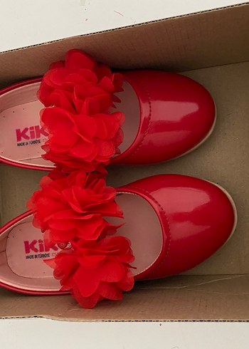 Kiko Kids Kız Çocuk Kırmızı Fırfırlı Babet - Görsel 6