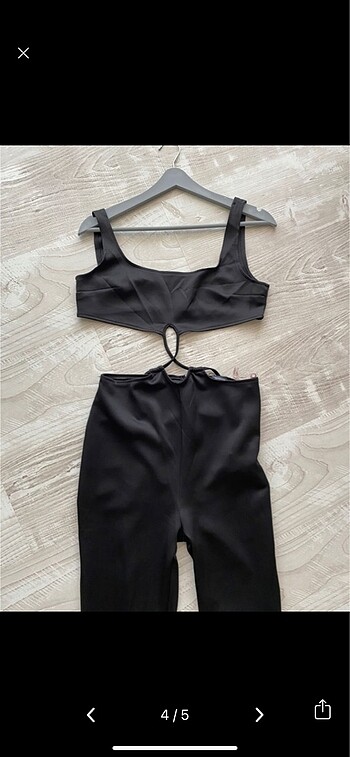 Kadın şık siyah tulum - Görsel 5