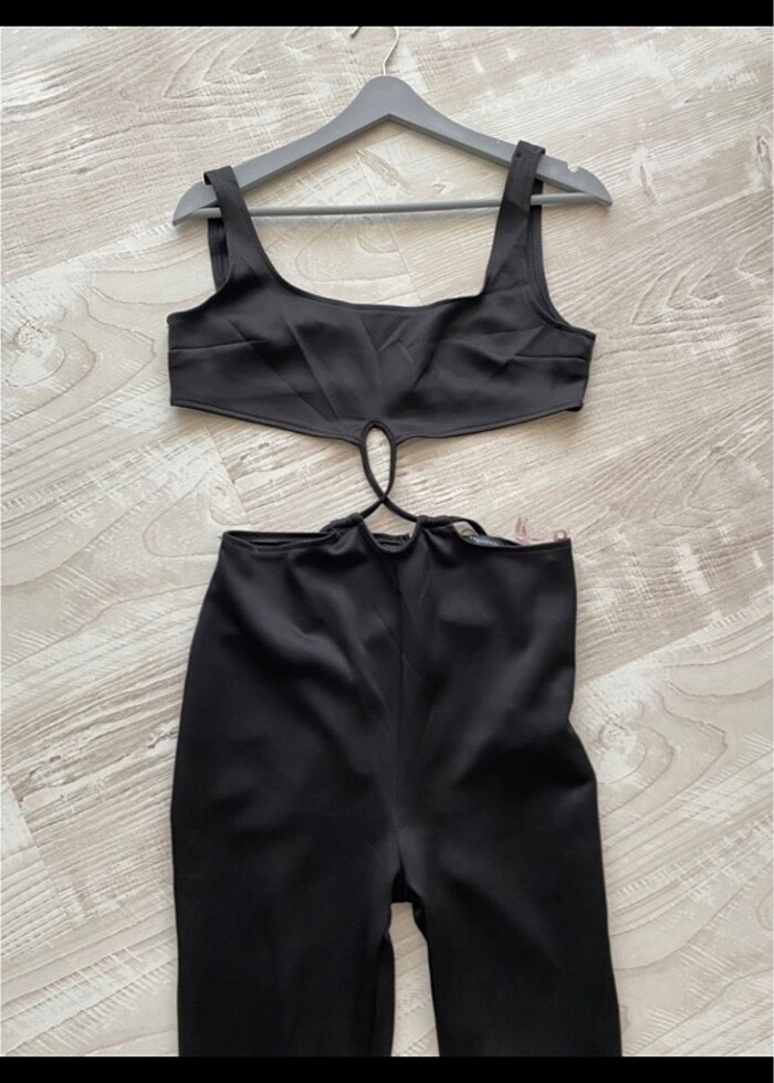 Kadın şık siyah tulum - Görsel 5