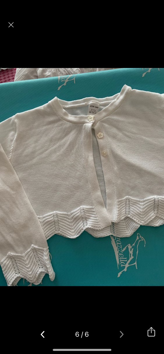 LCW Kız Çocuk Beyaz Örgü Hırka - Görsel 4