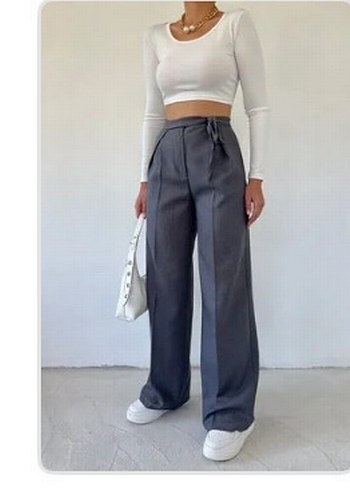 Zara Gri Kumaş Pantolon
