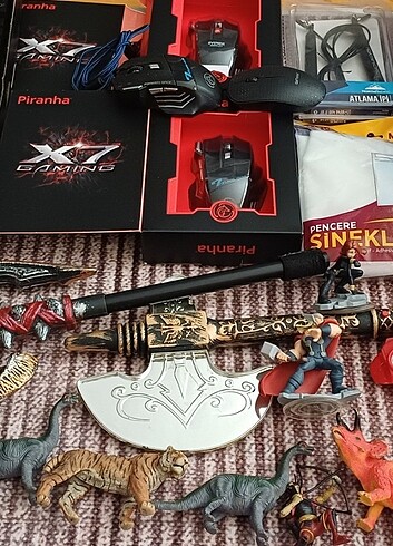 Toplu figür oyuncak. Savaşçı seti. Viking seti. Pc mause klavye