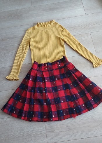 kız çocuk takım etek ve triko Kazak - Görsel 6