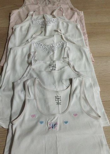 Beyaz ve pastel renklerde çocuk atletleri - Görsel 9