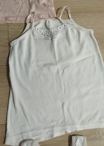 Beyaz ve pastel renklerde çocuk atletleri - Görsel 5