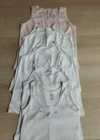 Beyaz ve pastel renklerde çocuk atletleri - Görsel 8