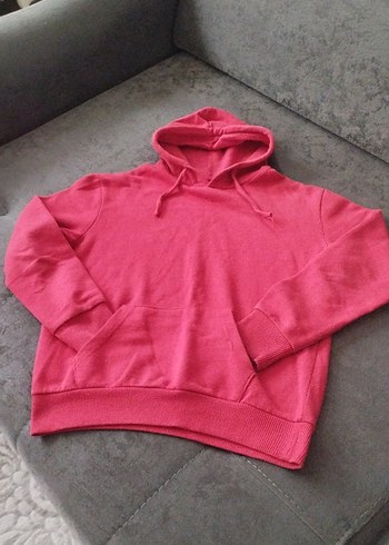 Kırmızı Kapüşonlu Çocuk Sweatshirt - Görsel 4