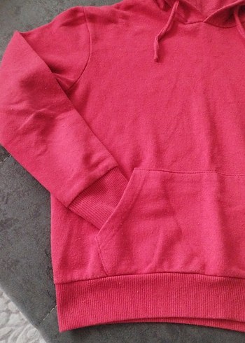 Kırmızı Kapüşonlu Çocuk Sweatshirt - Görsel 2