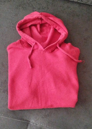 Kırmızı Kapüşonlu Çocuk Sweatshirt - Görsel 7