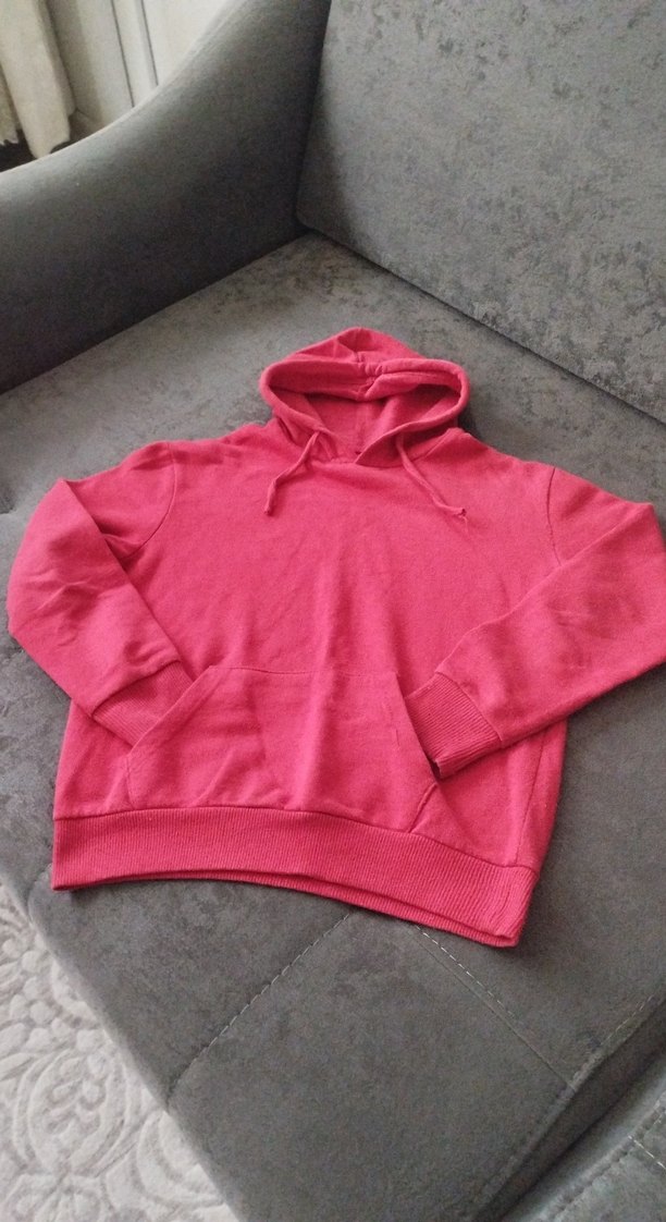 Kırmızı Kapüşonlu Çocuk Sweatshirt - Görsel 4