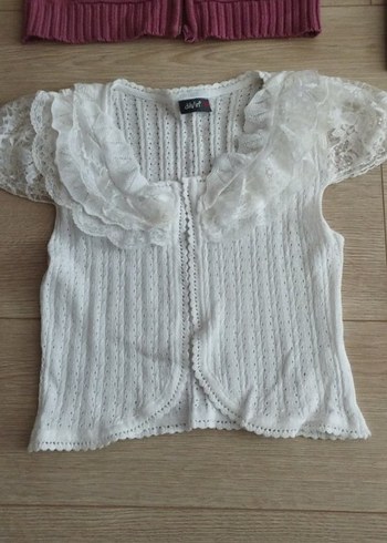 Burgundy Kız Örme Kolsuz Hırka - Görsel 2