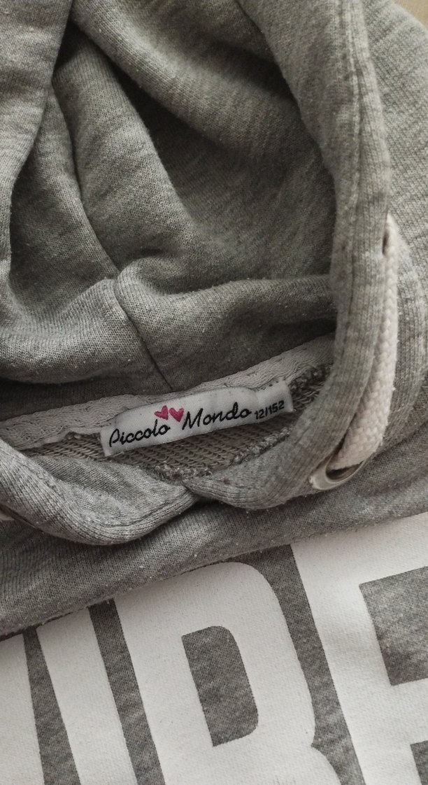 Gri Kapüşonlu  Sweatshirt - Görsel 3