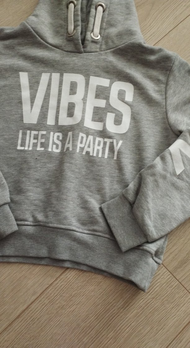 Gri Kapüşonlu  Sweatshirt - Görsel 2