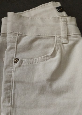 Çocuk Beyaz Pamuk Skinny Pantolon - Görsel 10