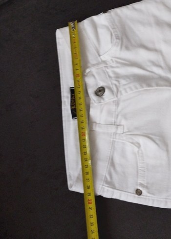 Çocuk Beyaz Pamuk Skinny Pantolon - Görsel 5