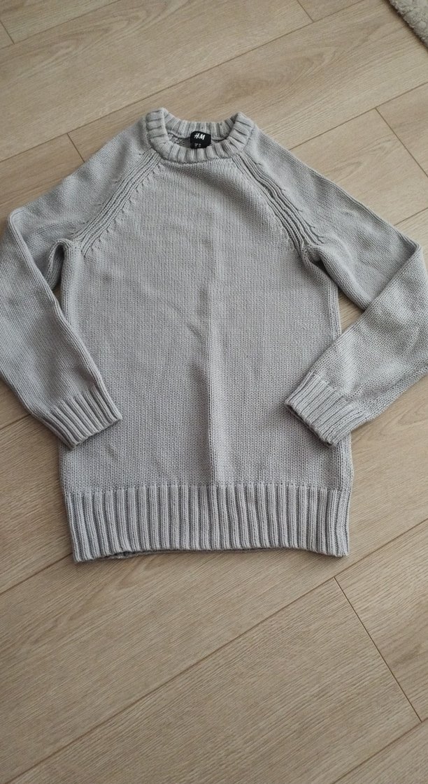 Gri Kadın Örgü Kazak, Bisiklet Yaka, Rahat Kesim - Görsel 4