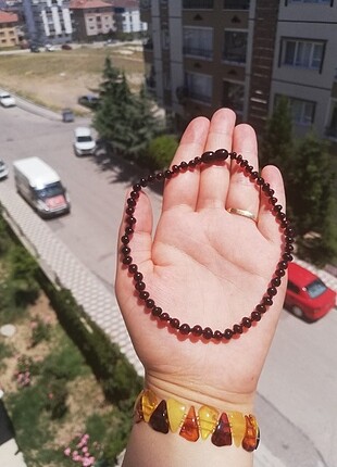 Mango Orjinal sertifikalı kehribar bebek kolyesi