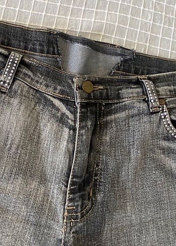 l Beden gri Renk Y2k vintage dolce & gabbana kapri kot pantolon