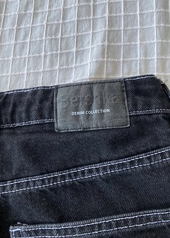 s Beden siyah Renk Bershka baggy bol siyah kot pantolon