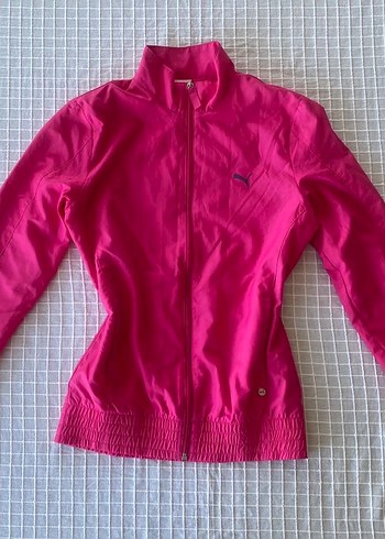 Puma y2k babydoll lolita pembe zip yağmurluk üst hırka