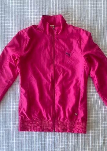 Puma Puma y2k babydoll lolita pembe zip yağmurluk üst hırka