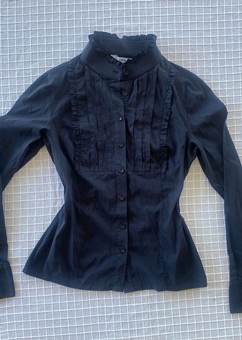 Y2k vintage gothic grunge siyah gömlek
