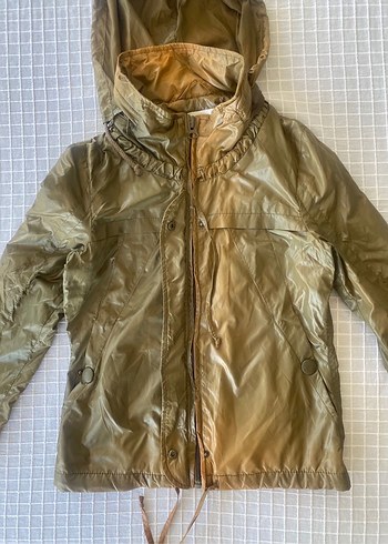Colin's Y2k vintage bohem grunge goth haki yeşil yağmurluk mont