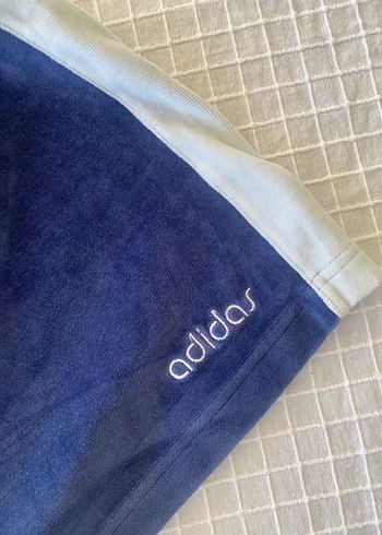 m Beden Adidas y2k vintage mavi kadife spor etek