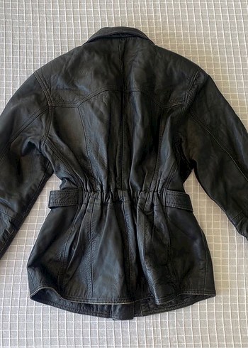 American Vintage Y2k vintage orijinal siyah deri ceket