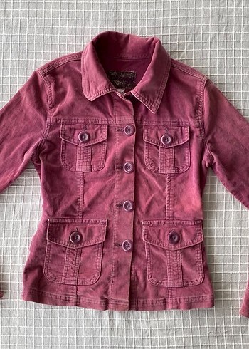 Y2k vintage lolita coquette kadife pembe ceket - Görsel 5